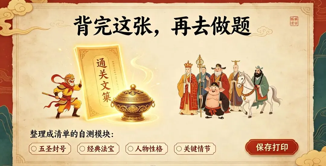 中考必考|《西游记》100回超详细情节+满分考点全梳理-第5张图片-四季读书网 中考必考|《西游记》100回超详细情节+满分考点全梳理-第5张图片-四季读书网