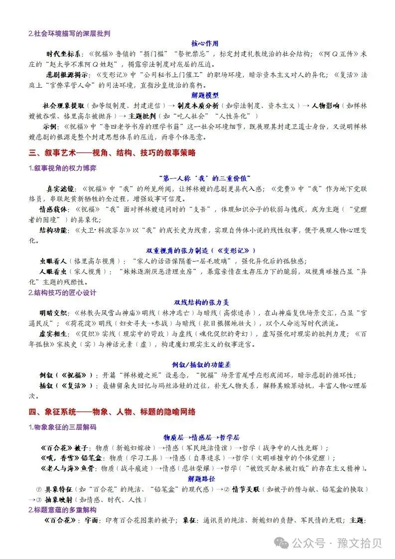 【教考衔接】高考语文 部编版教材篇目分类整理(全五册)(精品版)-第18张图片-四季读书网