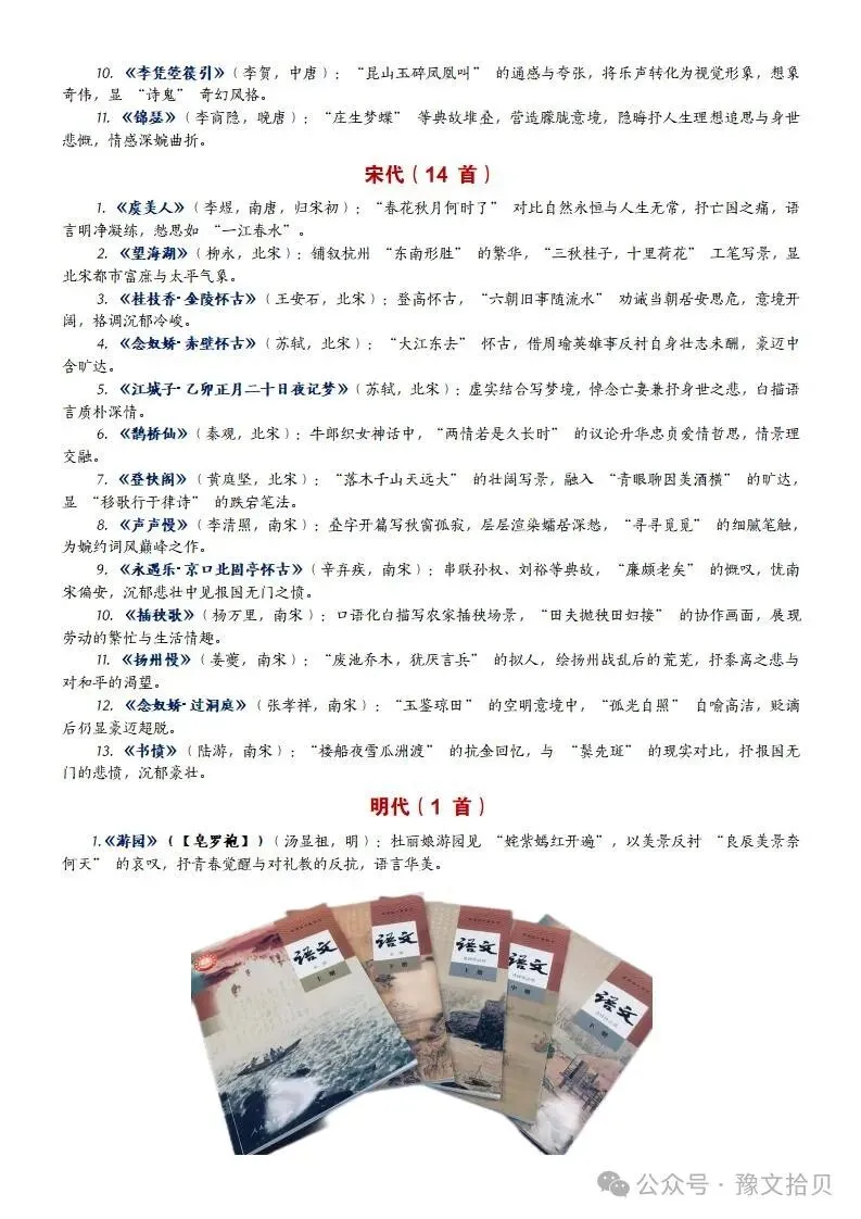 【教考衔接】高考语文 部编版教材篇目分类整理(全五册)(精品版)-第34张图片-四季读书网