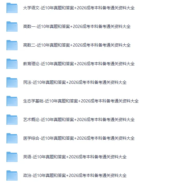 【26成人高考】成考专升本各科目资料含2015-2025历年真题试卷与答案-第2张图片-四季读书网 【26成人高考】成考专升本各科目资料含2015-2025历年真题试卷与答案-第2张图片-四季读书网