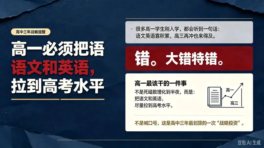 高一必须把语文和英语,拉到“高考水平”!!!-第1张图片-四季读书网