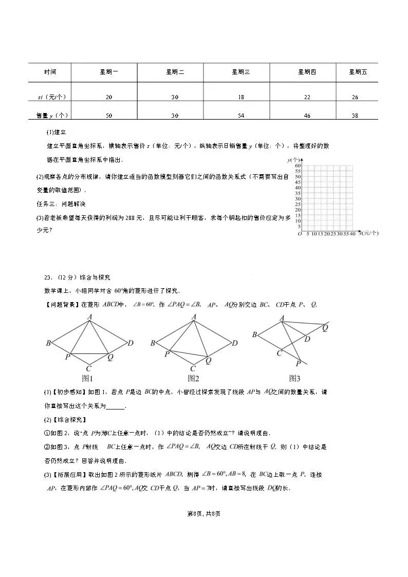 【国庆培优卷3】初三年级10月份月考试题及答案-第17张图片-四季读书网 【国庆培优卷3】初三年级10月份月考试题及答案-第17张图片-四季读书网