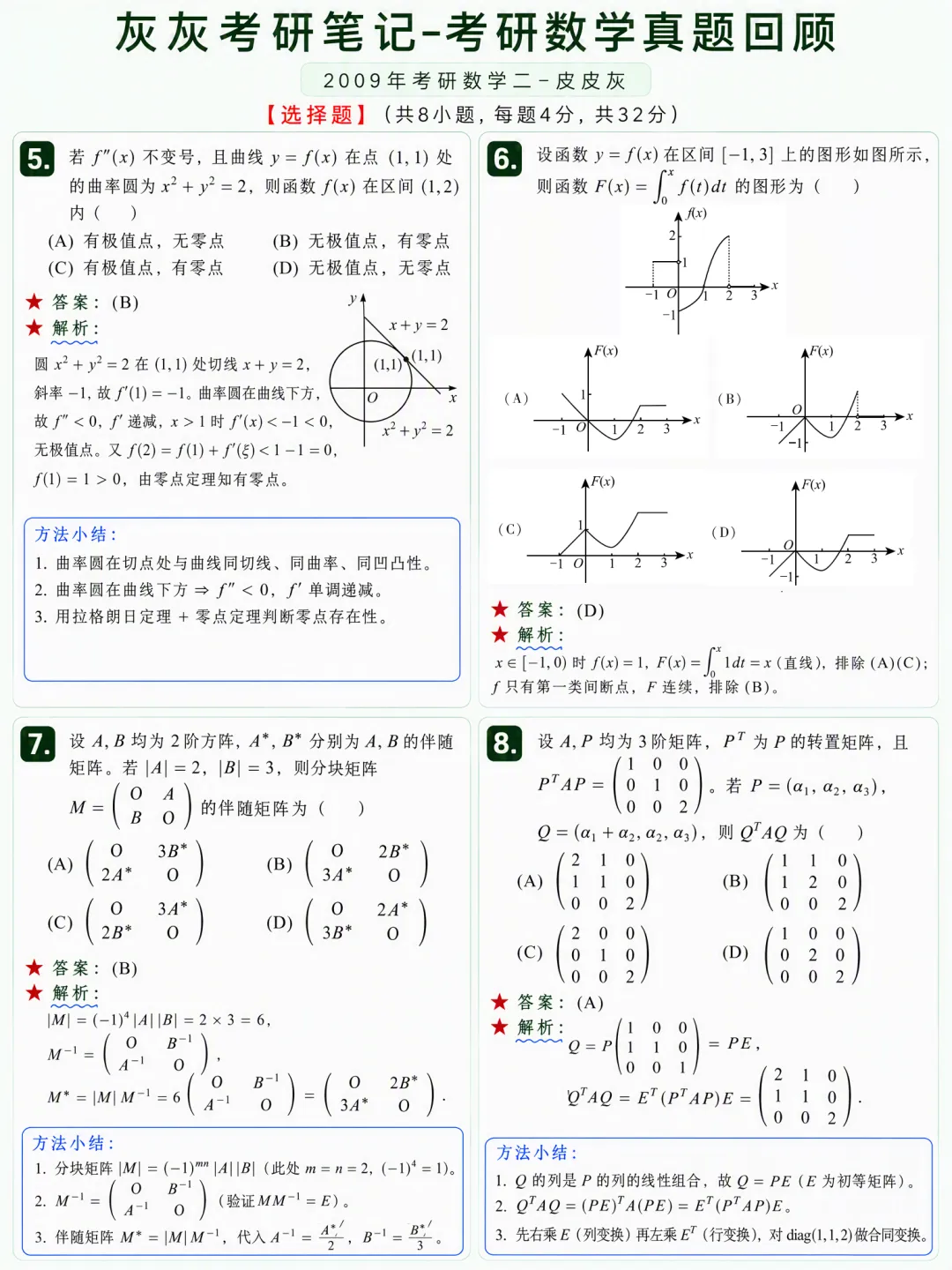 【2009年】考研数学二真题方法论-第3张图片-四季读书网