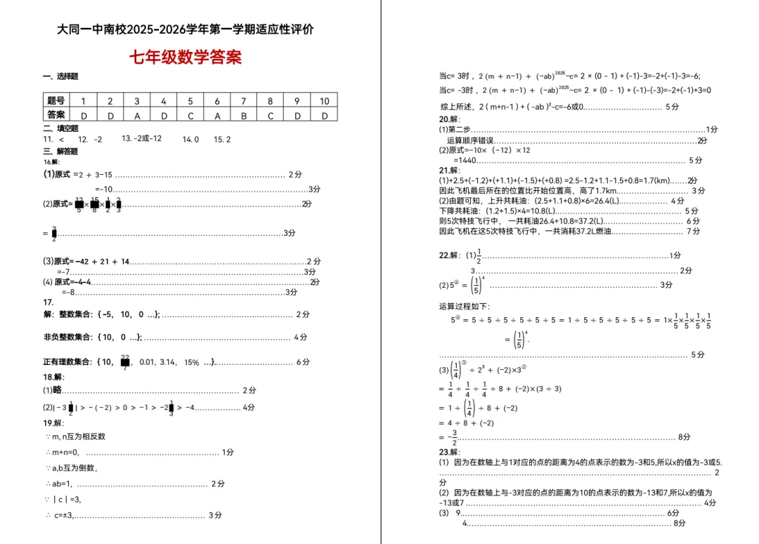 【初一必看】25-26大同一中南校10月月考卷-第14张图片-四季读书网 【初一必看】25-26大同一中南校10月月考卷-第14张图片-四季读书网