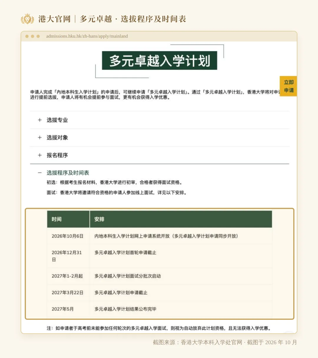 升学资讯|高考前就能拿港大offer?「多元卓越」10月6日开放申请-第9张图片-四季读书网