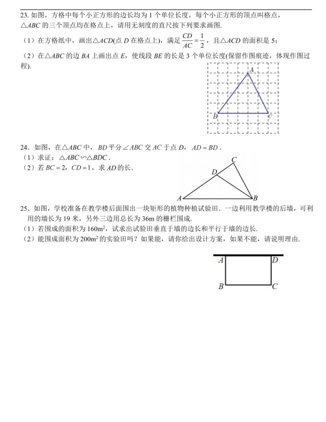 九年数学:2026年旭东中学九月月考试卷-第5张图片-四季读书网