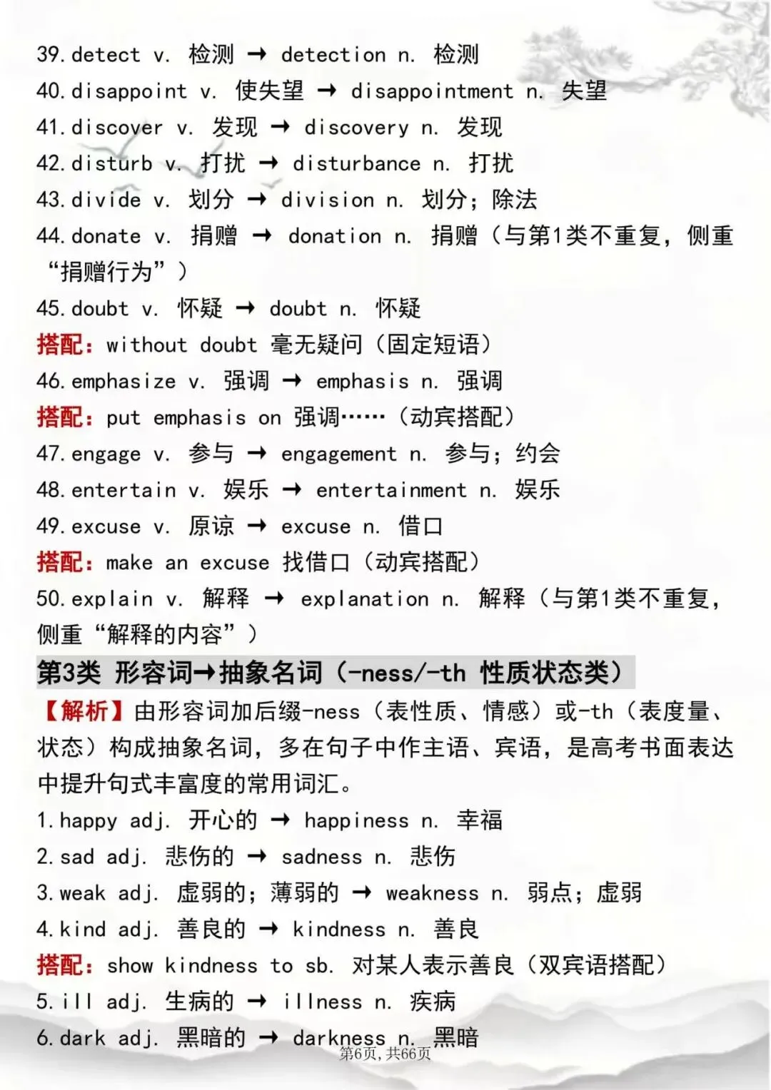 高考英语词性转换全汇总!动词→名词→形容词→副词,背这份就够了-第6张图片-四季读书网