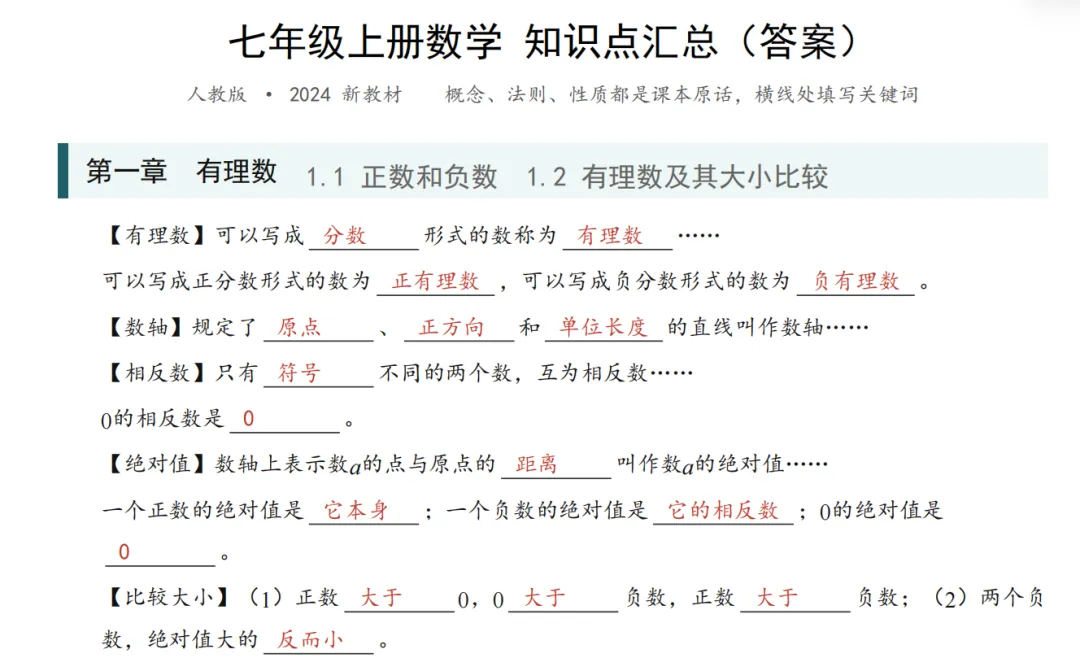 初一数学概念背不准?按新课本整理的填空背诵单,58条,附答案-第3张图片-四季读书网 初一数学概念背不准?按新课本整理的填空背诵单,58条,附答案-第3张图片-四季读书网