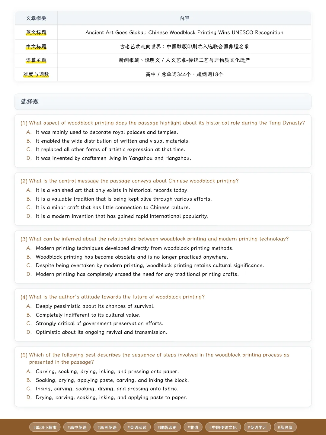 80篇中华文化搞定高考3500个单词·千年雕版印刷入选非遗,读透技艺工序与传承,拿下文化类阅读与核心课标词-第8张图片-四季读书网 80篇中华文化搞定高考3500个单词·千年雕版印刷入选非遗,读透技艺工序与传承,拿下文化类阅读与核心课标词-第8张图片-四季读书网