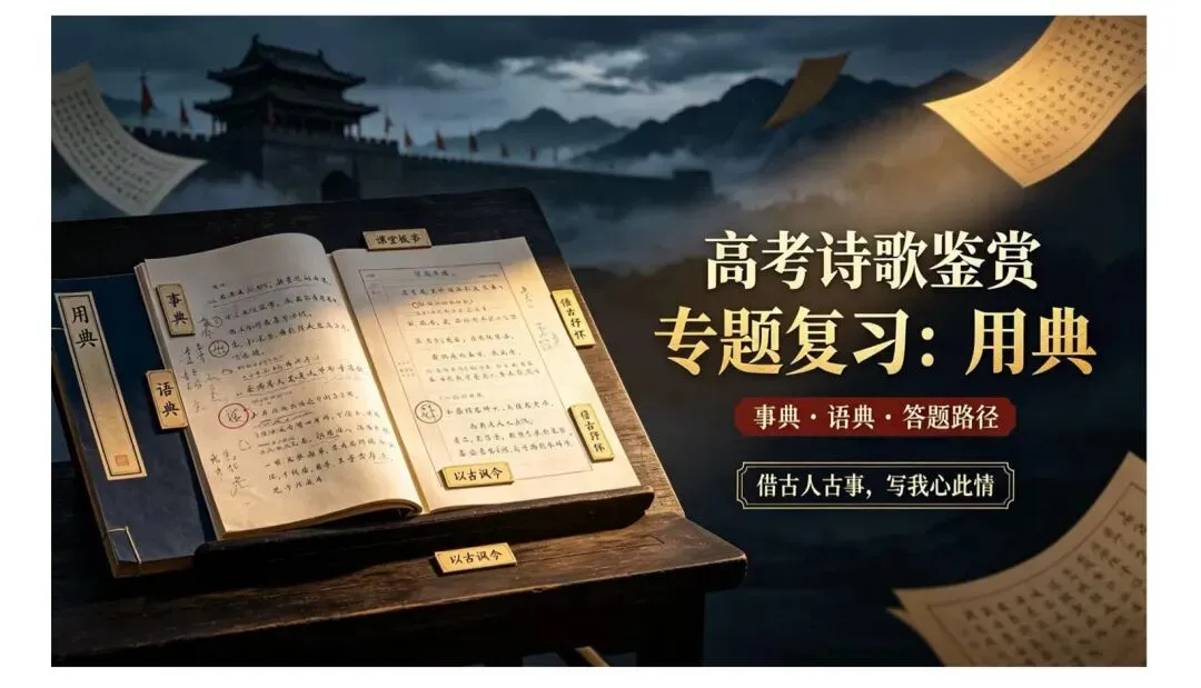 【援古以证今】高考诗歌鉴赏之用典专题复习!-第1张图片-四季读书网