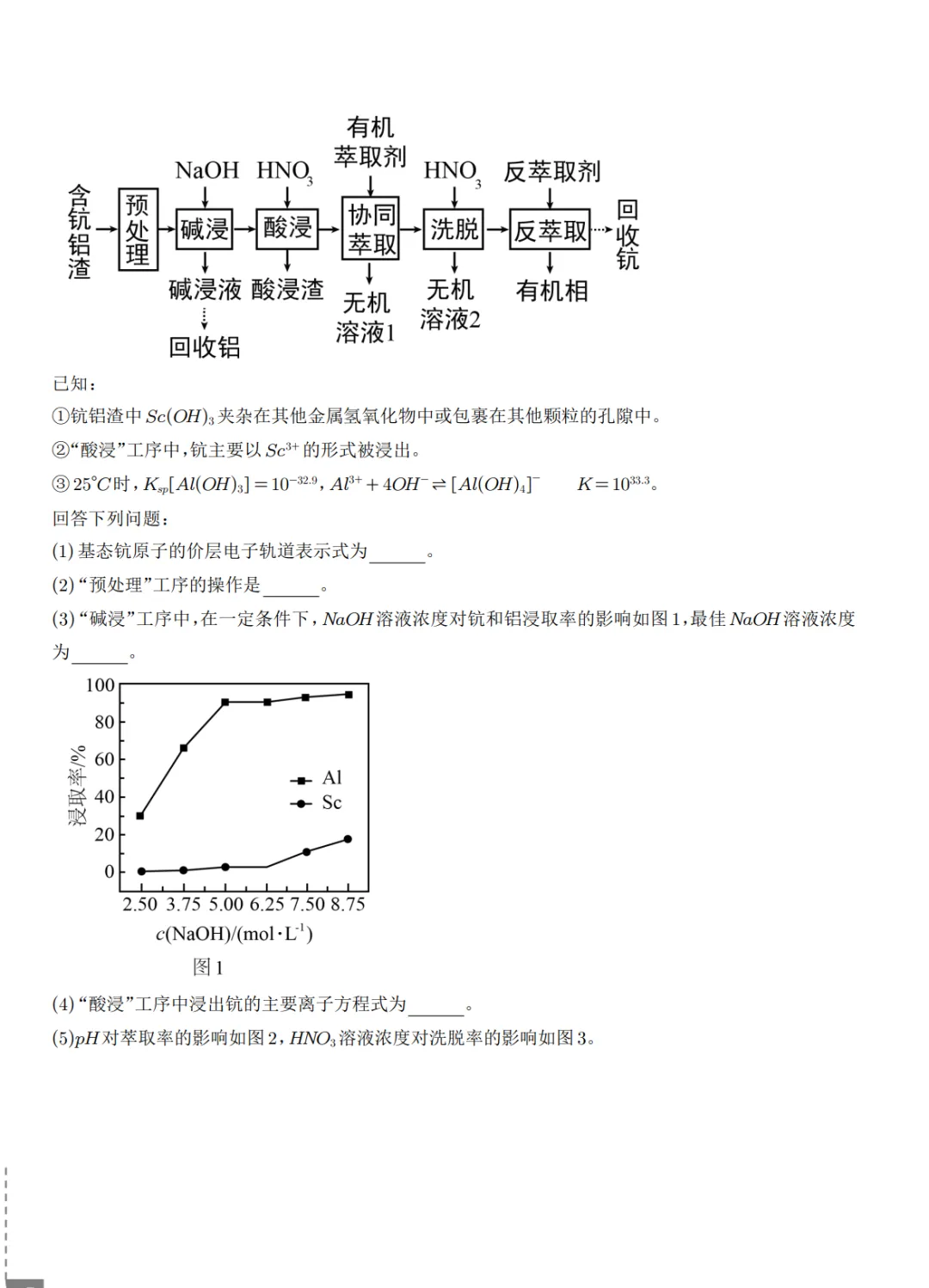 2027届高考化学工艺流程题3年真题汇编-第7张图片-四季读书网 2027届高考化学工艺流程题3年真题汇编-第7张图片-四季读书网
