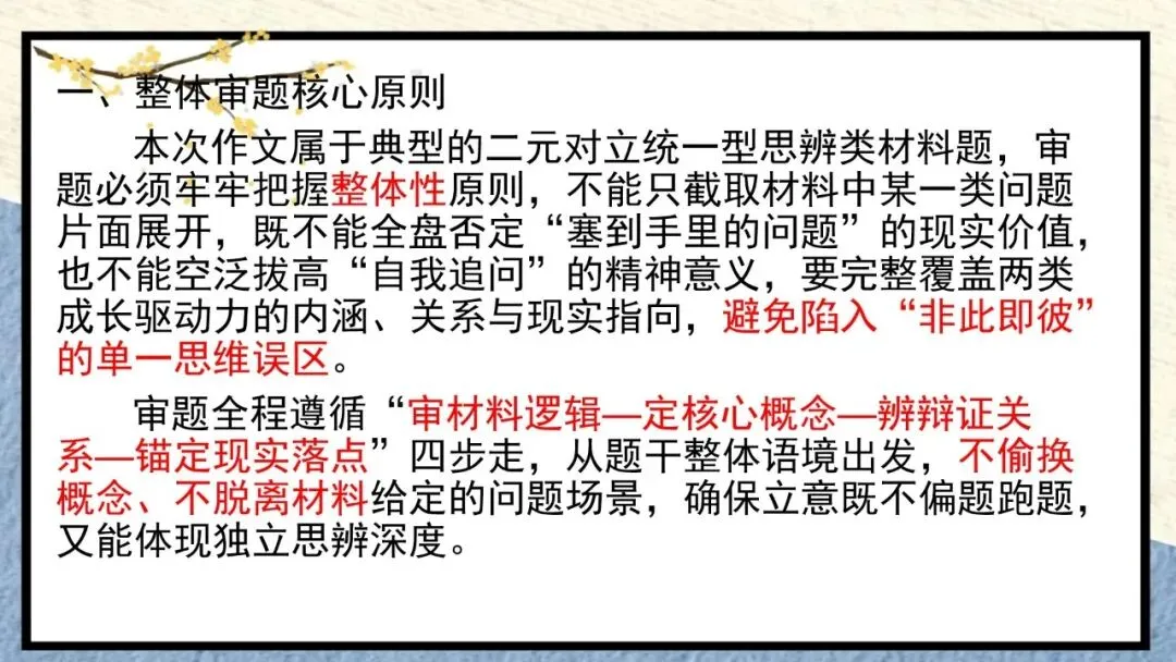 2027届高考作文复习:”被问题推着走“与“自己提出问题”四边类作文平江 课件-第5张图片-四季读书网