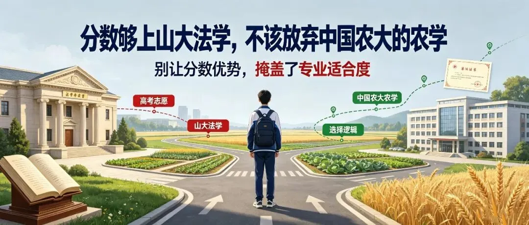 高考志愿填报时,分数够上山大法学,该不该放弃中国农大的农学-第1张图片-四季读书网
