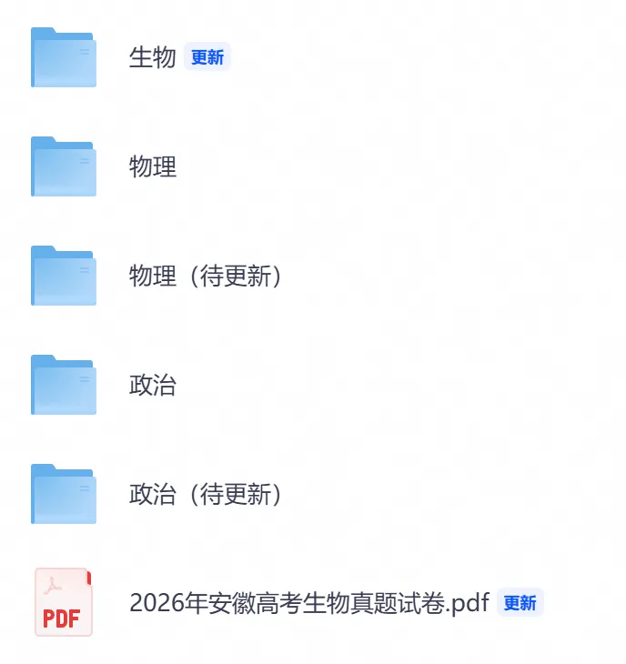 2026年【安徽卷】高考真题+答案,含全国I、II卷以及历年真题,电子档可下载打印-第6张图片-四季读书网 2026年【安徽卷】高考真题+答案,含全国I、II卷以及历年真题,电子档可下载打印-第6张图片-四季读书网