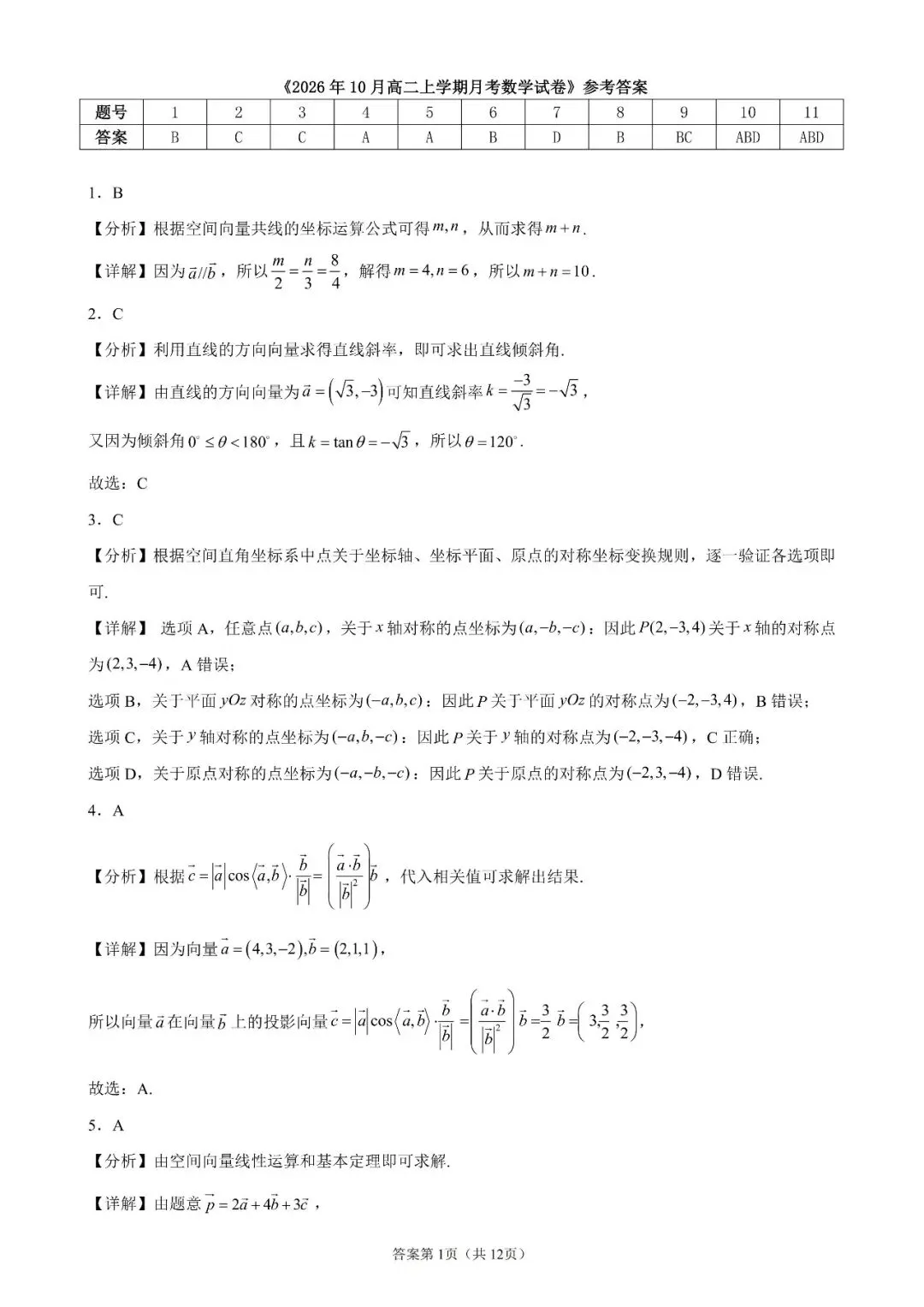 2026高二上学期10月月考数学试卷-第6张图片-四季读书网 2026高二上学期10月月考数学试卷-第6张图片-四季读书网