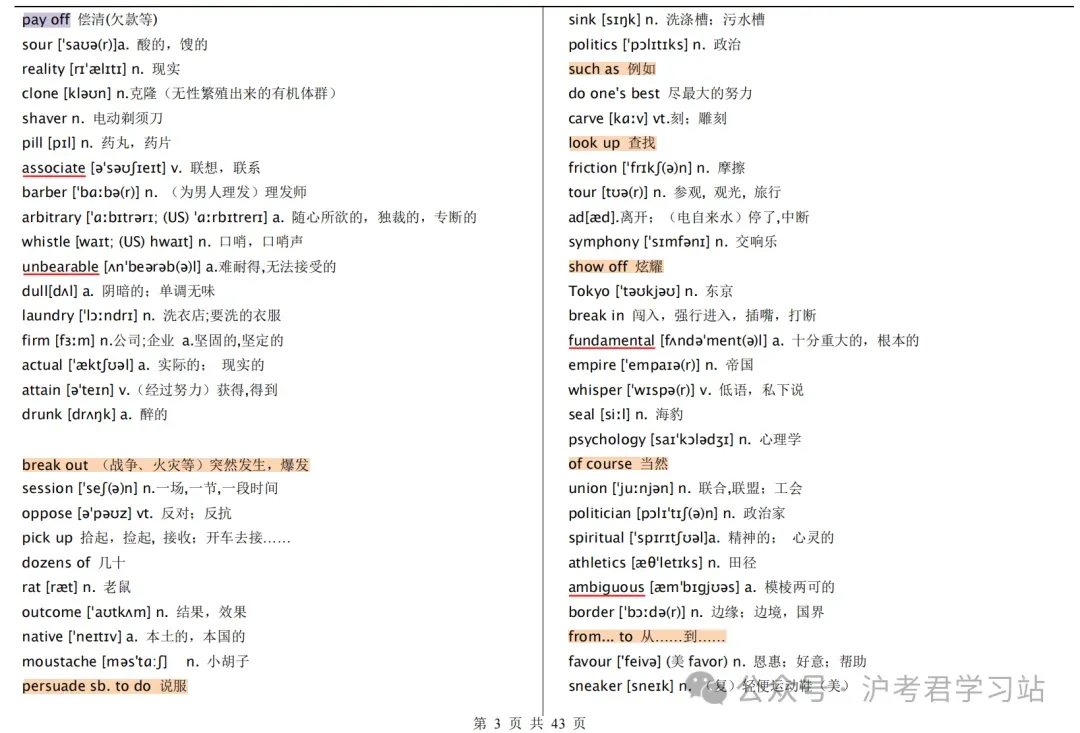7天拿下!上海高考英语必背3500词,高清PDF版可下载打印-第3张图片-四季读书网 7天拿下!上海高考英语必背3500词,高清PDF版可下载打印-第3张图片-四季读书网