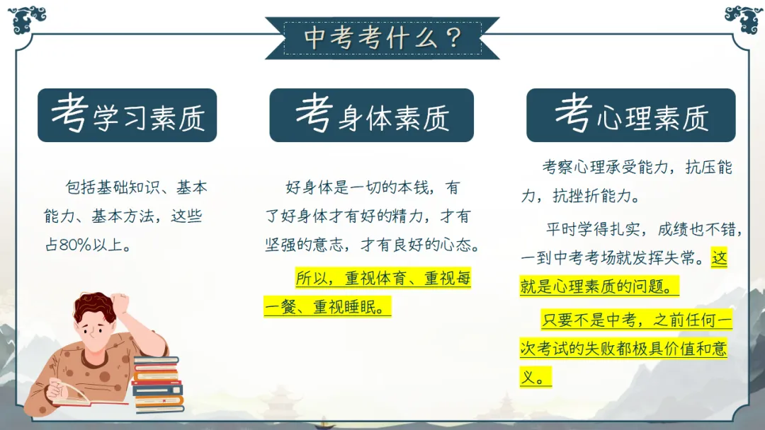 九年级秋季家长会 | 2026中考倒计时220天,家校共育备战初升高,助力孩子稳心态、抓基础、强素质、冲刺‌ (附58页ppt课件)-第24张图片-四季读书网