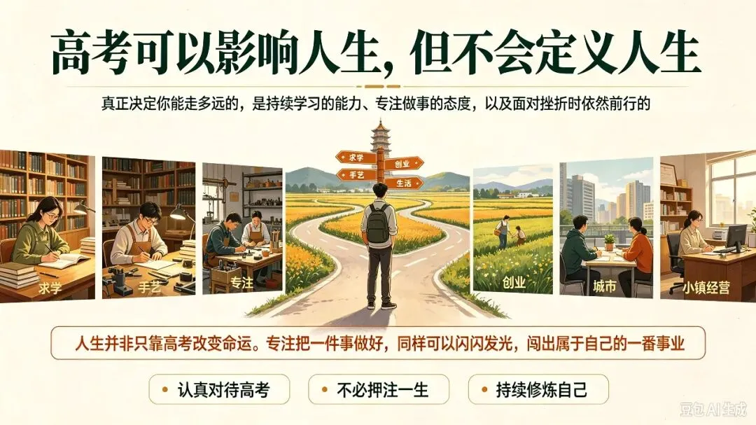 高考,是人生的一次重要选择,切不是唯一的答案.-第1张图片-四季读书网