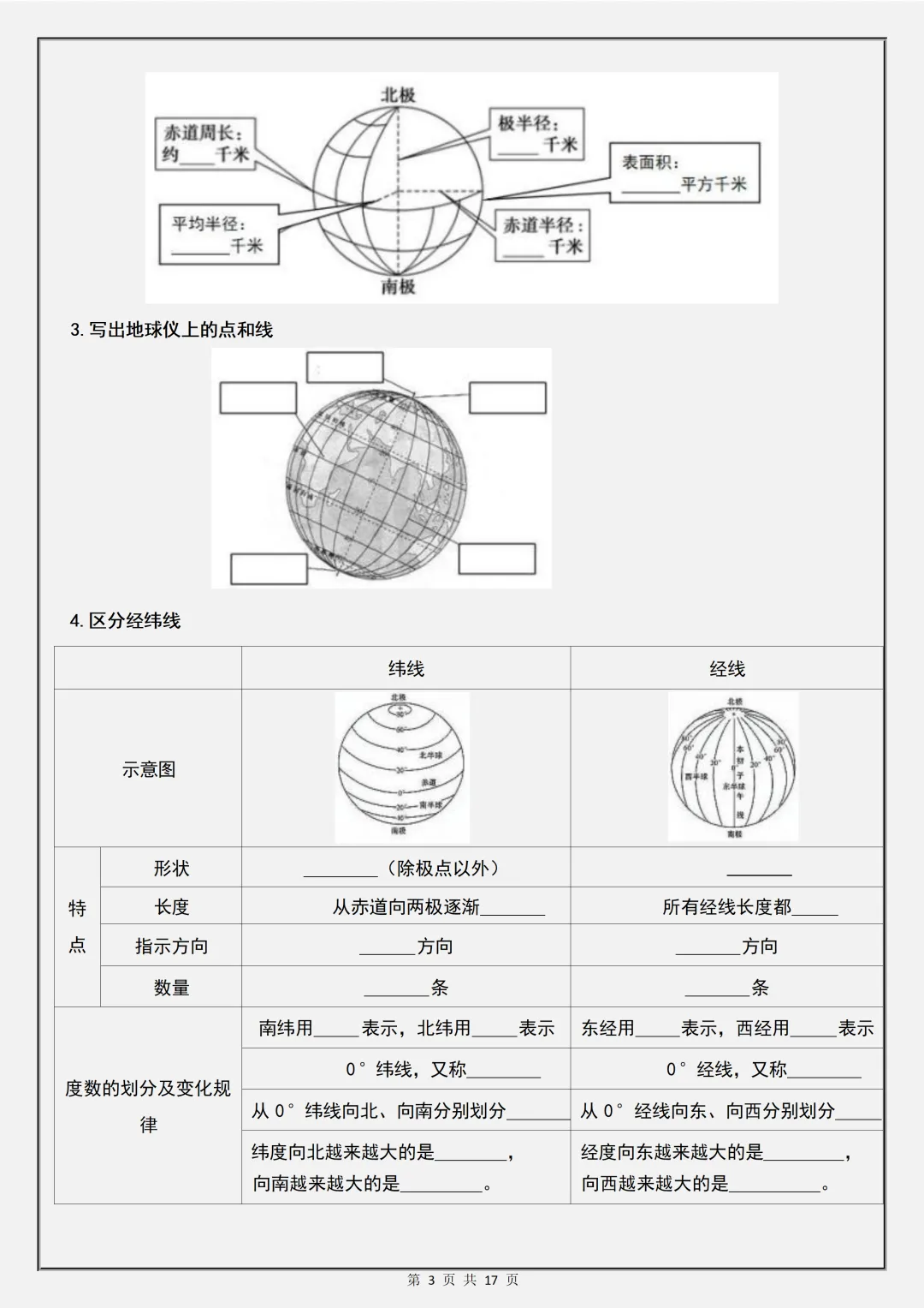 【初一】2026秋七年级上册地理全册知识点《地图填空一课一练》,有高清完整版可打印-第5张图片-四季读书网