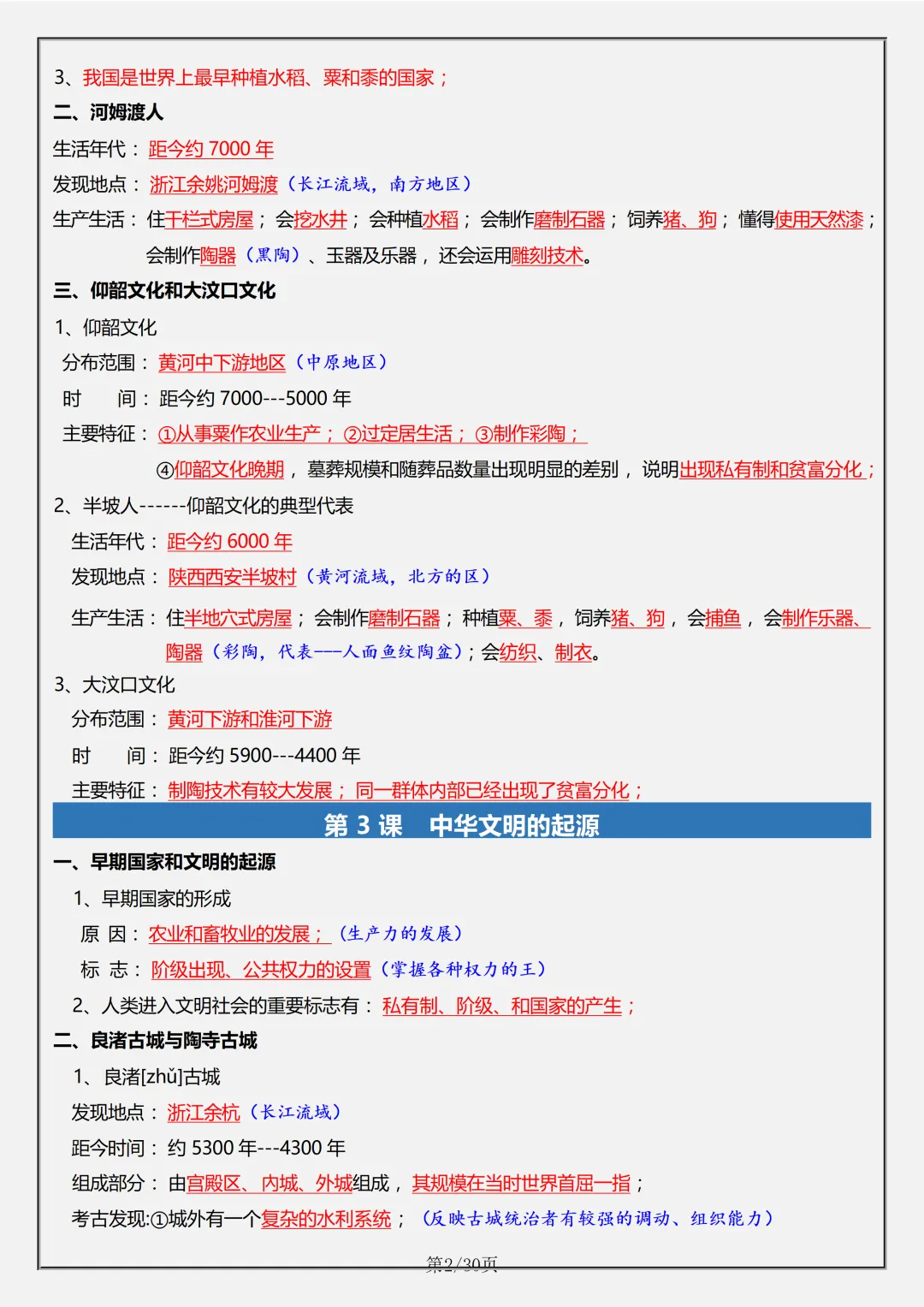 【初一】2026秋七年级上册历史全册必考重难点知识点汇总,有高清完整版可打印-第4张图片-四季读书网 【初一】2026秋七年级上册历史全册必考重难点知识点汇总,有高清完整版可打印-第4张图片-四季读书网