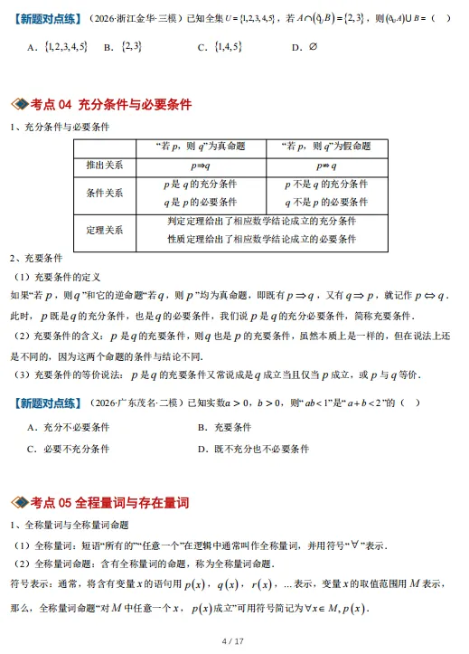 2027届高考数学知识清单-第5张图片-四季读书网