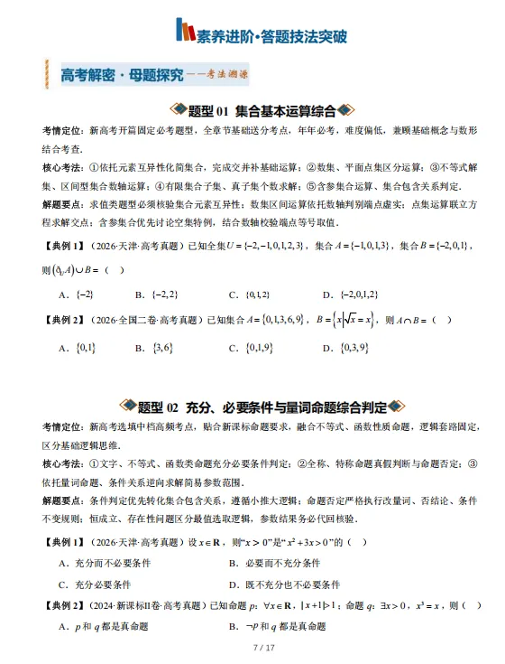 2027届高考数学知识清单-第8张图片-四季读书网