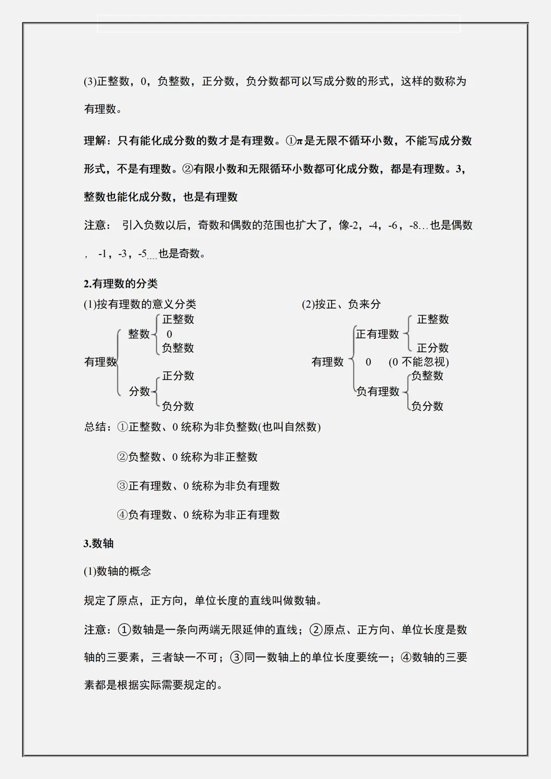 初一2026新教材七年级上册数学全册重难点知识梳理汇总(电子版可打印)-第3张图片-四季读书网