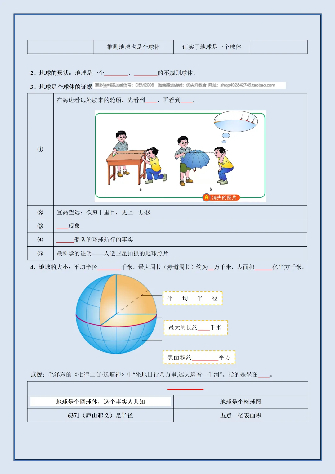 初一2026新教材七年级上册地理全册常考知识梳理汇总-中图版(电子版可打印)-第7张图片-四季读书网