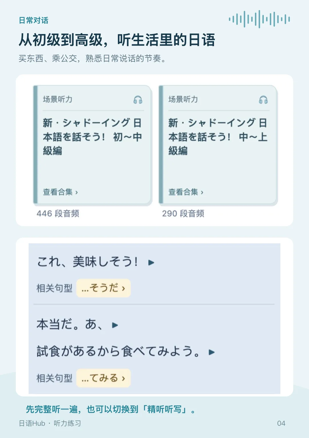 日语听力总听不清?精听听写+JLPT真题教你怎么练日语听力-第4张图片-四季读书网
