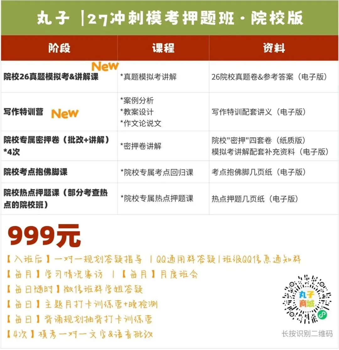 丸子 27 冲刺模考押题班|帮你完成考前脱敏,从容奔赴考场-第2张图片-四季读书网