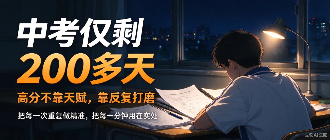 中考仅剩200多天:高分不靠天赋,靠反复打磨-第1张图片-四季读书网