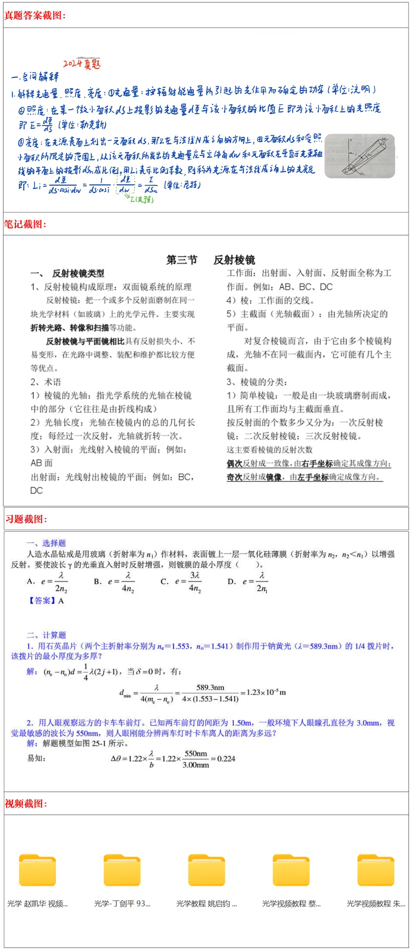 南京大学2027考研真题资料 | 南京大学光学工程考研869光学原理真题答案笔记题库|持续更新中……-第13张图片-四季读书网