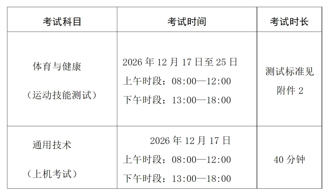 高考|广州市 2026 年普高体育与健康、通用技术学业水平合格性考试安排出炉-第7张图片-四季读书网