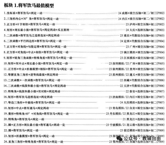 中考几何模型500道必刷真题!-第1张图片-四季读书网 中考几何模型500道必刷真题!-第1张图片-四季读书网