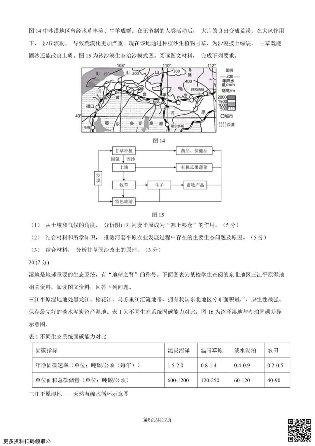 2026北京北京中学高三9月月考地理试卷(含答案)-第8张图片-四季读书网