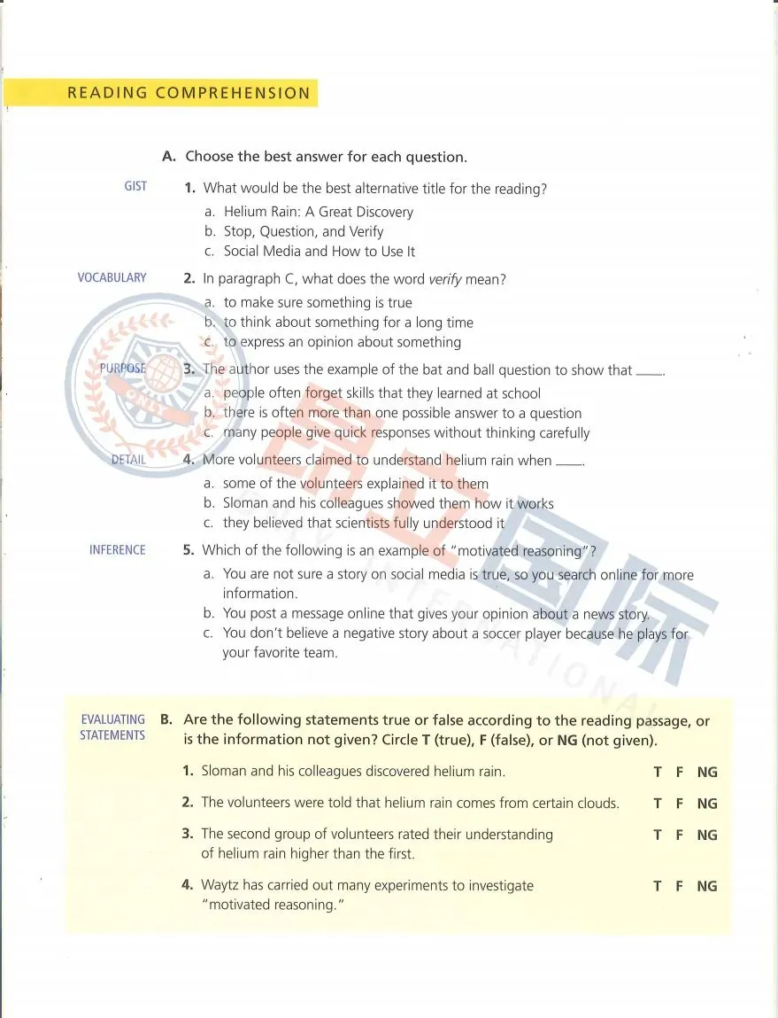 重点高中分班考的英语,已经不和“中考”在一个世界了:Reading Explorer 3 才刚摸到门-第20张图片-四季读书网