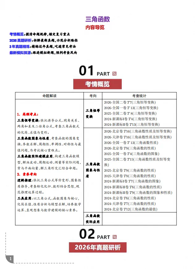 2027版高中数学《真题考点精炼》(数学)-第5张图片-四季读书网
