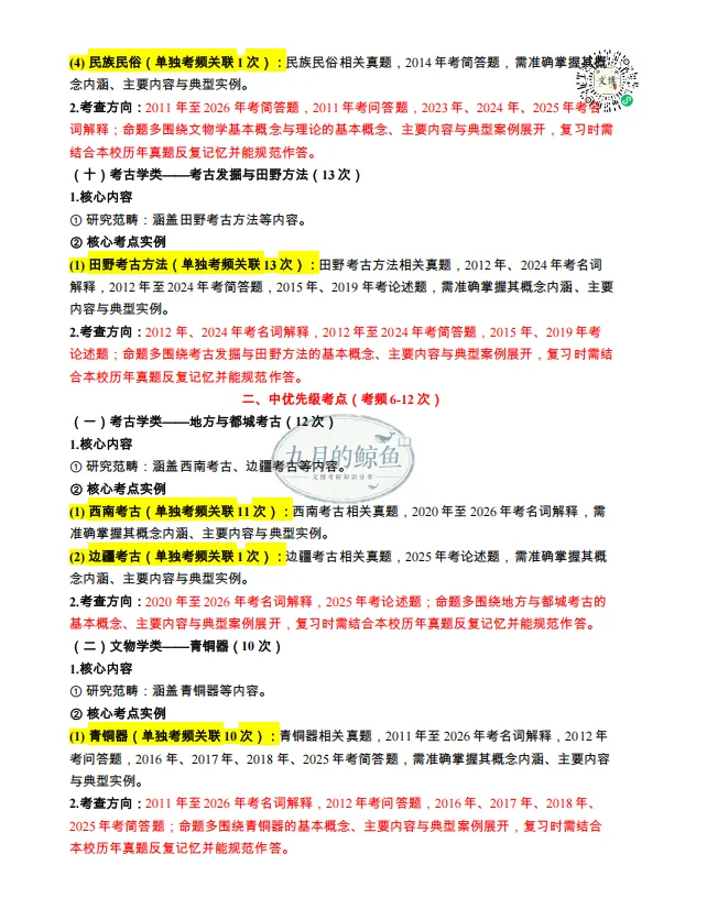 四川大学文博真题、考点考频及复习清单-第30张图片-四季读书网