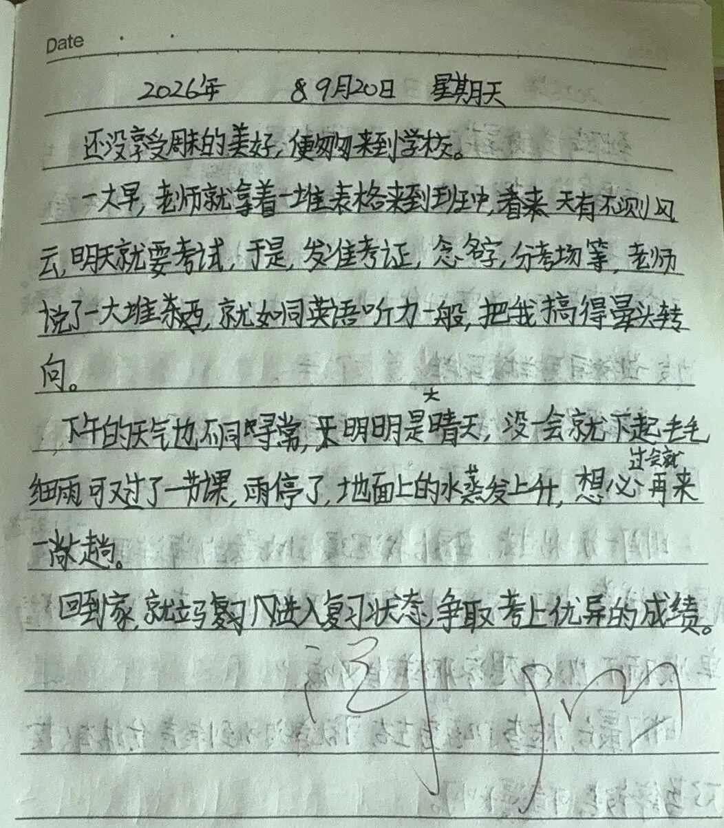 初一娃的心情日记-第3张图片-四季读书网