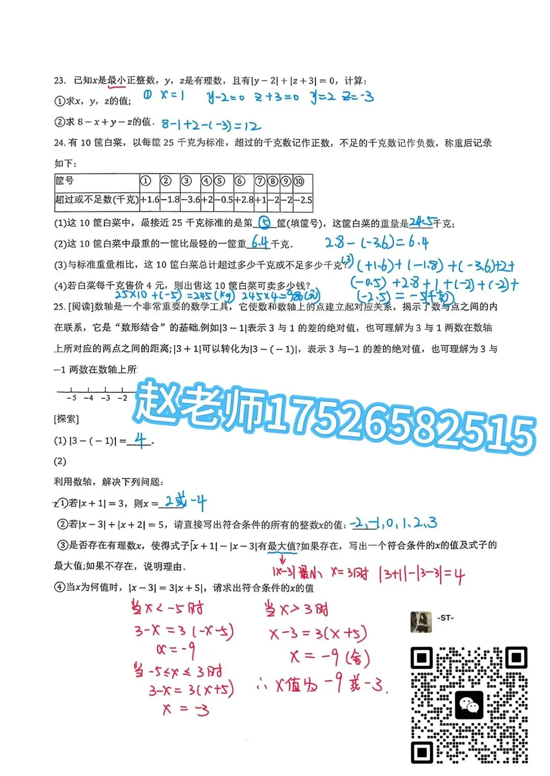 初一数学月考复盘:有理数、数轴易错点全在这套卷子里(附详解)-第3张图片-四季读书网