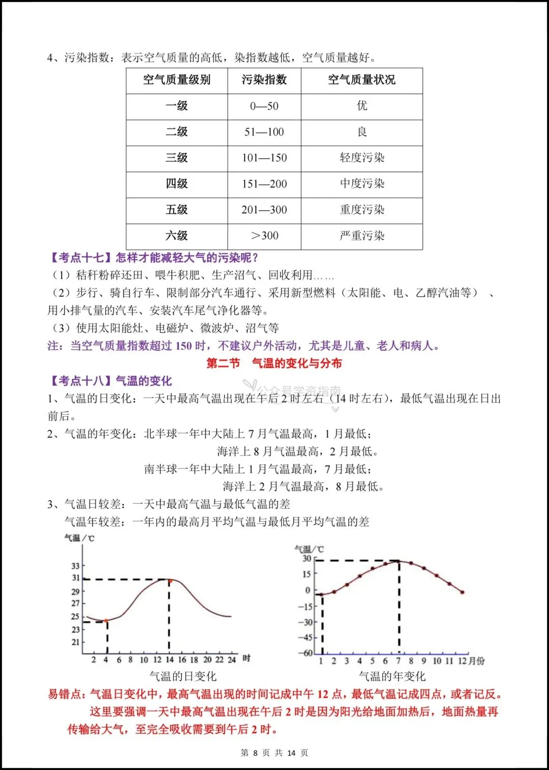 初一地理|2026年七年级上册地理全册重点考点总结,可打印背诵!-第8张图片-四季读书网