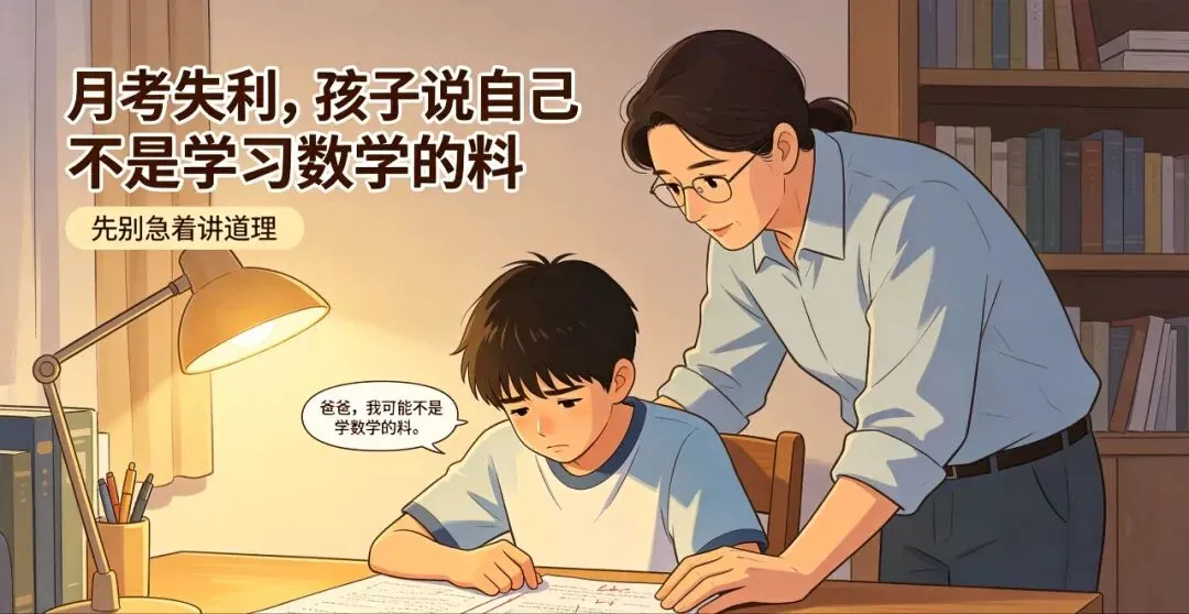 初一第一次月考,孩子回家后说:“爸爸,我可能不是学数学的料!”-第1张图片-四季读书网