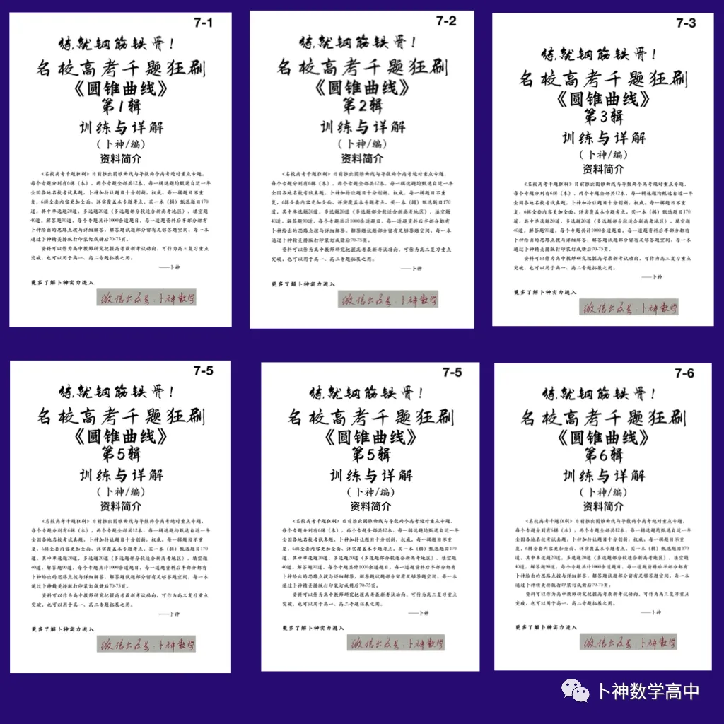 练就钢筋铁骨!《名校高考千题狂刷》圆锥曲线导数各6辑/共12本/宇宙最新资料/-第28张图片-四季读书网