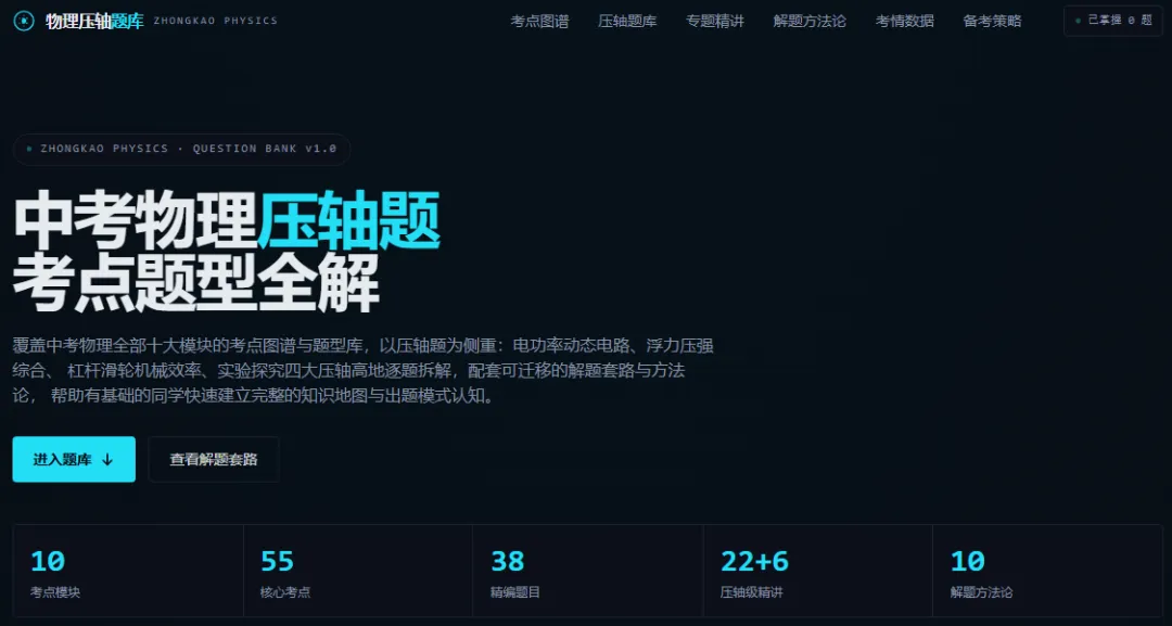 中考物理压轴题考点题型全解-第1张图片-四季读书网