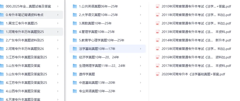 2026年河南省专升本资料汇总【附历年真题及答案+各科背诵考点】-第1张图片-四季读书网