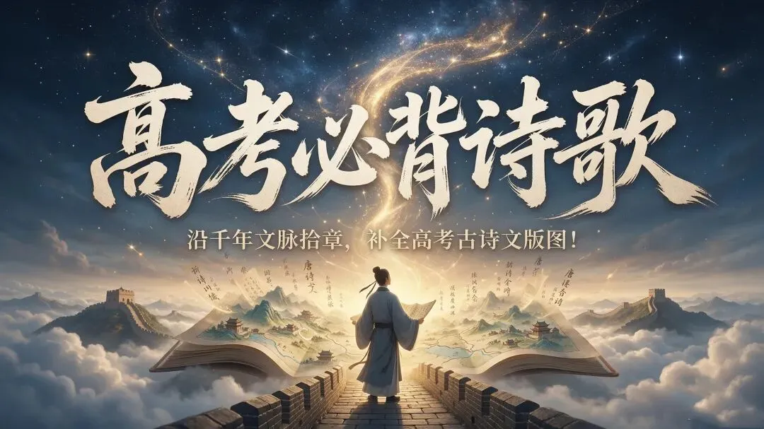 【高考必背诗歌】沿千年文脉拾章,补全高考古诗文版图!-第2张图片-四季读书网