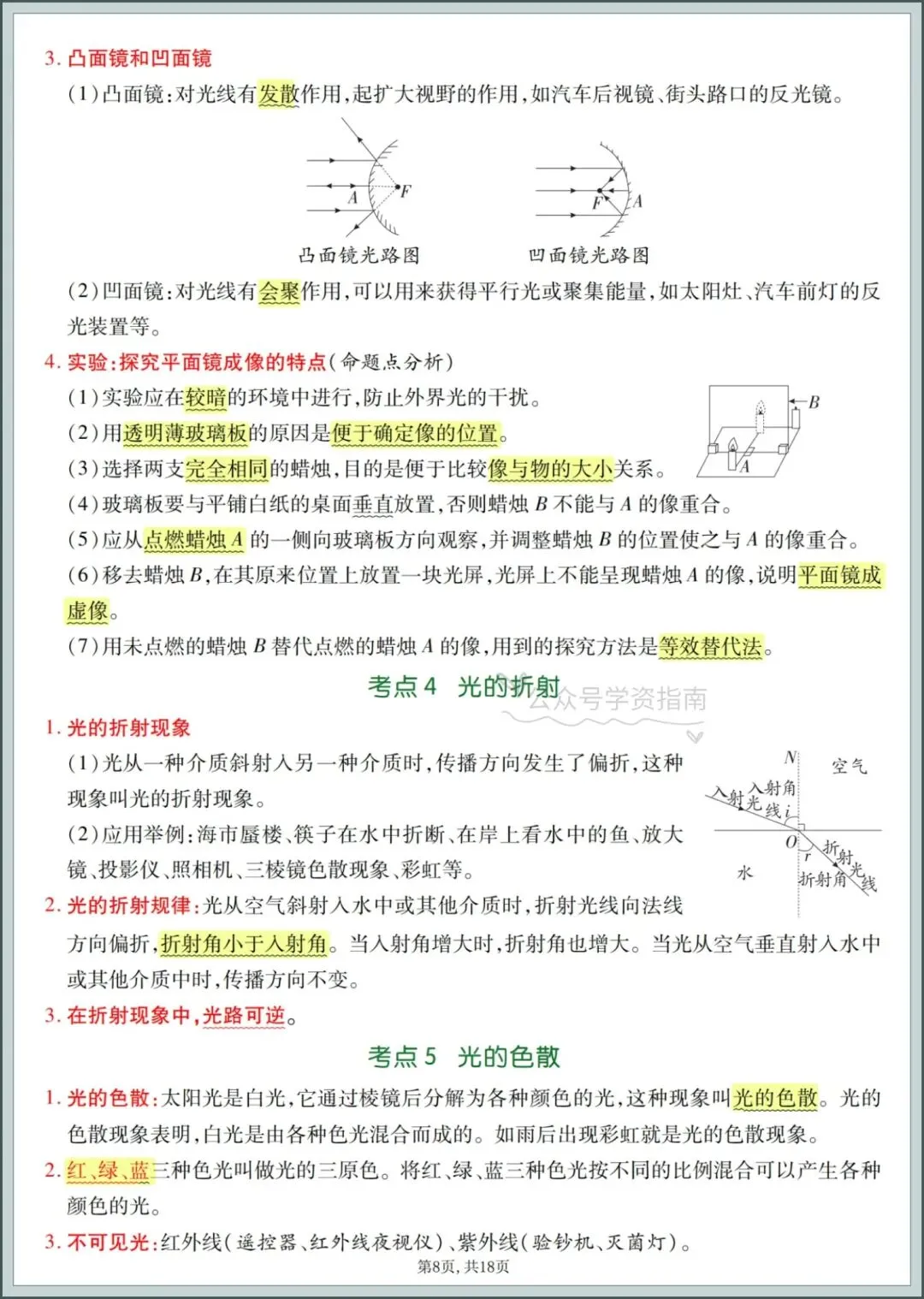 初二物理|2026年八年级上册物理全册知识点提纲汇总,期中复习必背知识点!-第8张图片-四季读书网 初二物理|2026年八年级上册物理全册知识点提纲汇总,期中复习必背知识点!-第8张图片-四季读书网