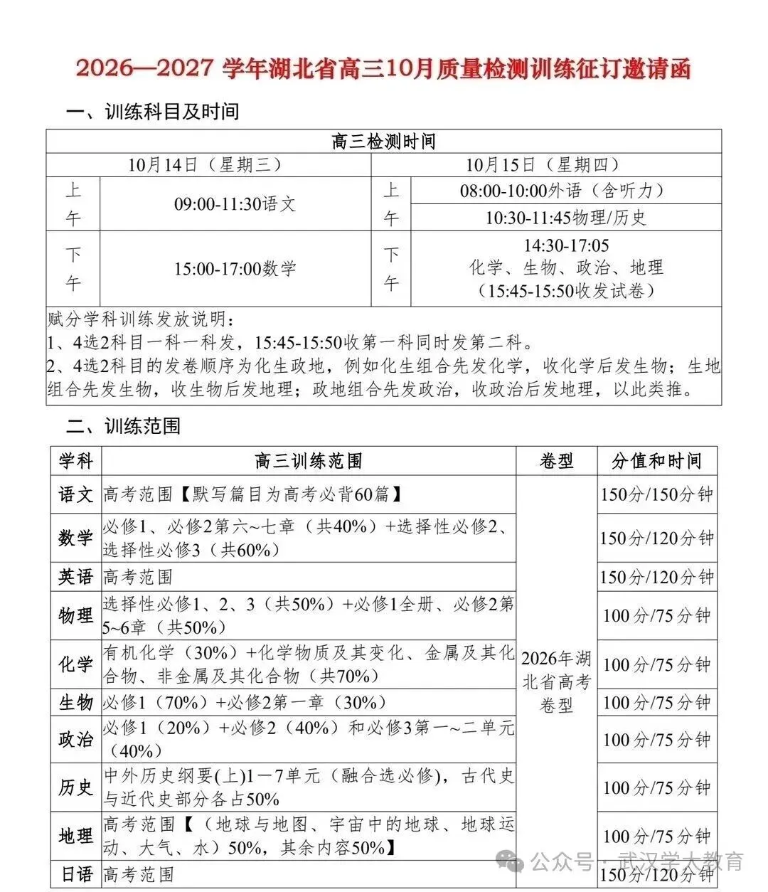 两三|10月关键提醒!武汉初三、高三家长,这几件事千万别错过!-第2张图片-四季读书网 两三|10月关键提醒!武汉初三、高三家长,这几件事千万别错过!-第2张图片-四季读书网