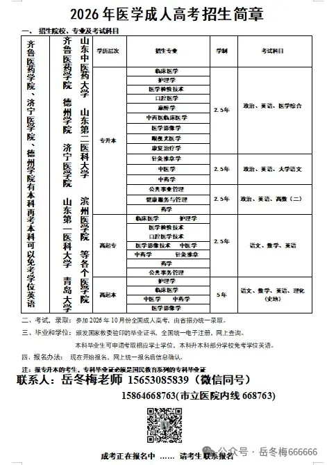 2026年成人高考时间安排和注意事项-第3张图片-四季读书网