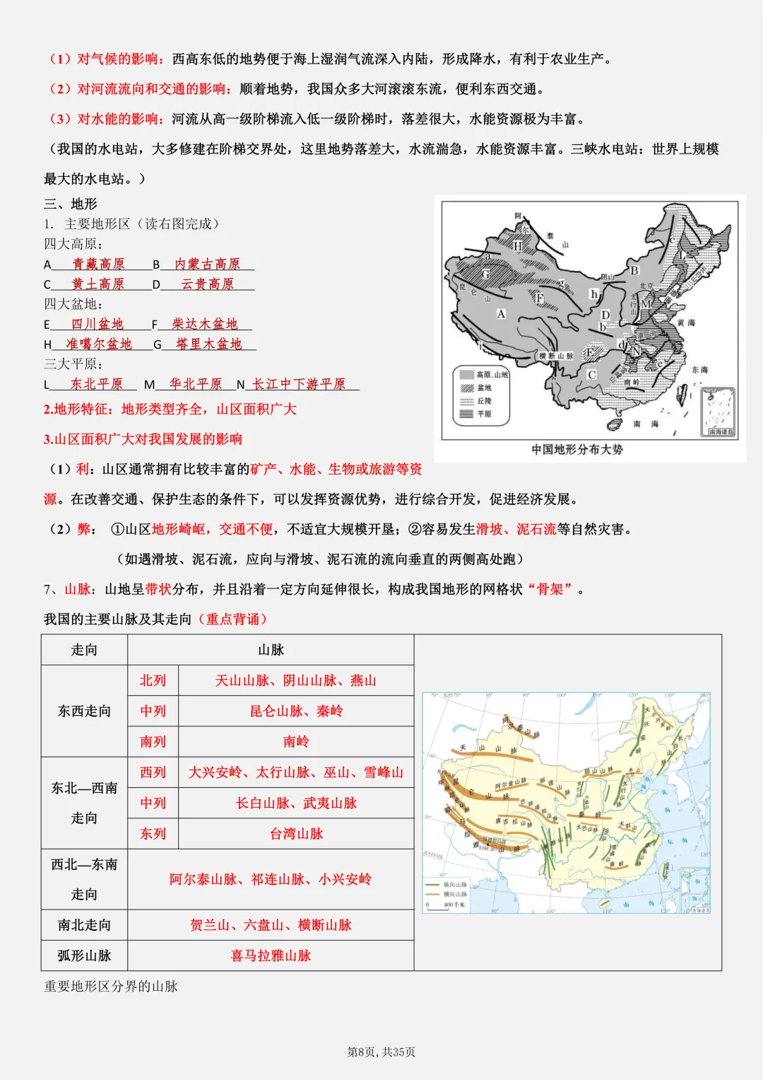 【初二】2026新教材八上地理全册必背考点知识点梳理汇总(高清版可打印)-第12张图片-四季读书网 【初二】2026新教材八上地理全册必背考点知识点梳理汇总(高清版可打印)-第12张图片-四季读书网